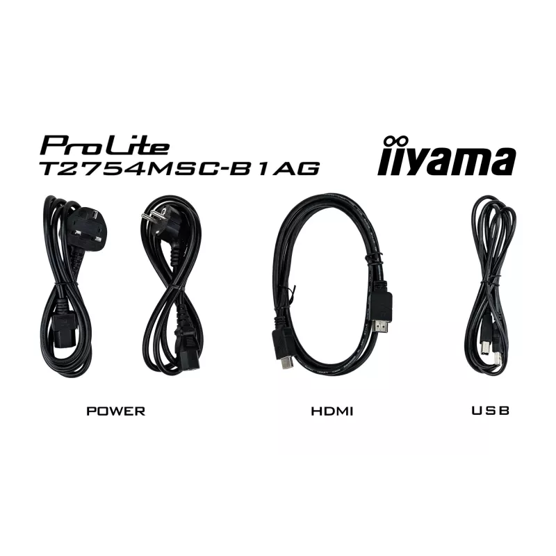 iiyama ProLite T2754MSC-B1AG computermonitor 68,6 cm (27 inch) 1920 x 1080 pixels Full HD LED touchscreen multi-user zwart