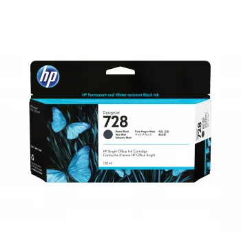HP 728 130 ml matzwart DesignJet-inktpatroon