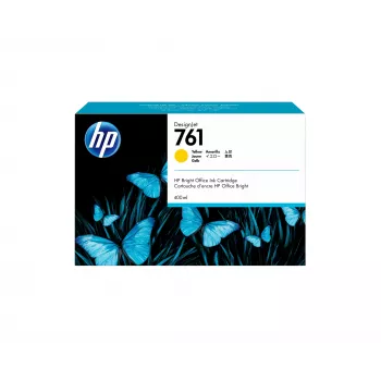 HP 761 400 ml geel DesignJet-inktpatroon, HP DesignJet T7100 printer; HP DesignJet T7200 productieprinter, thermische inkjet, geel, Singapore, 174 mm, 114 mm