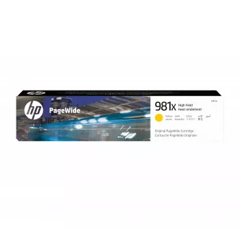 HP 981X hoge capaciteit geel originele PageWide-cartridge, geel, 1 stuk, 10000 pagina's