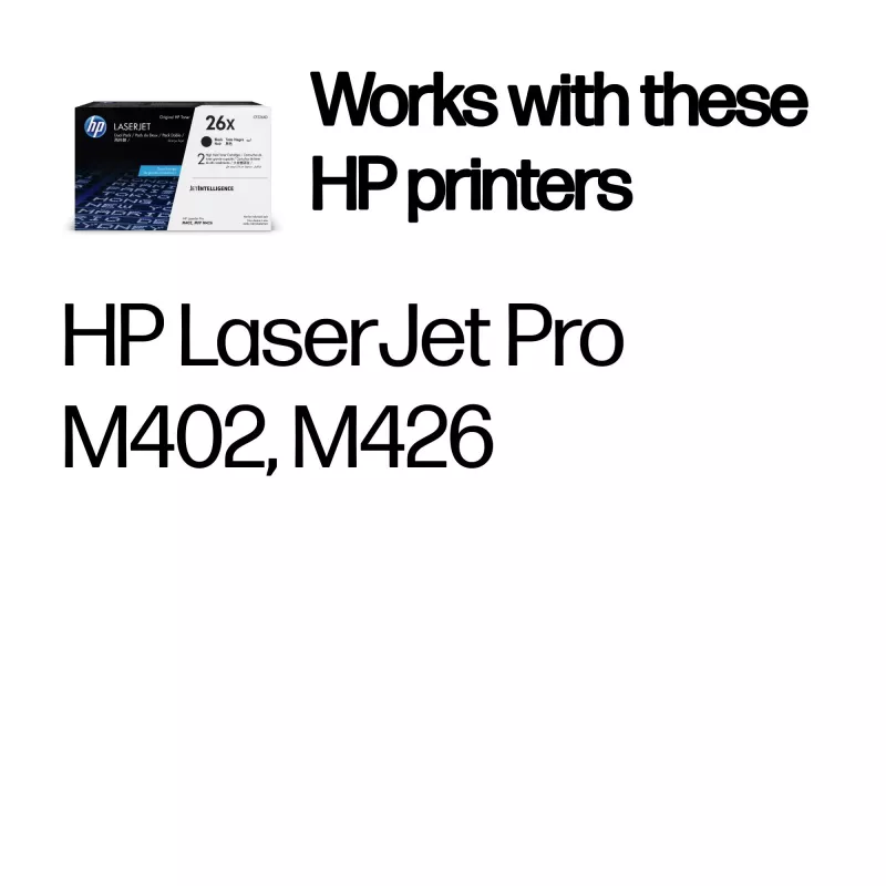 HP 26X 2-pack hoge capaciteit zwart originele LaserJet-tonercartridges