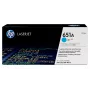 HP 651A cyaan originele LaserJet-tonercartridge, 16000 pagina's, cyaan, 1 stk.