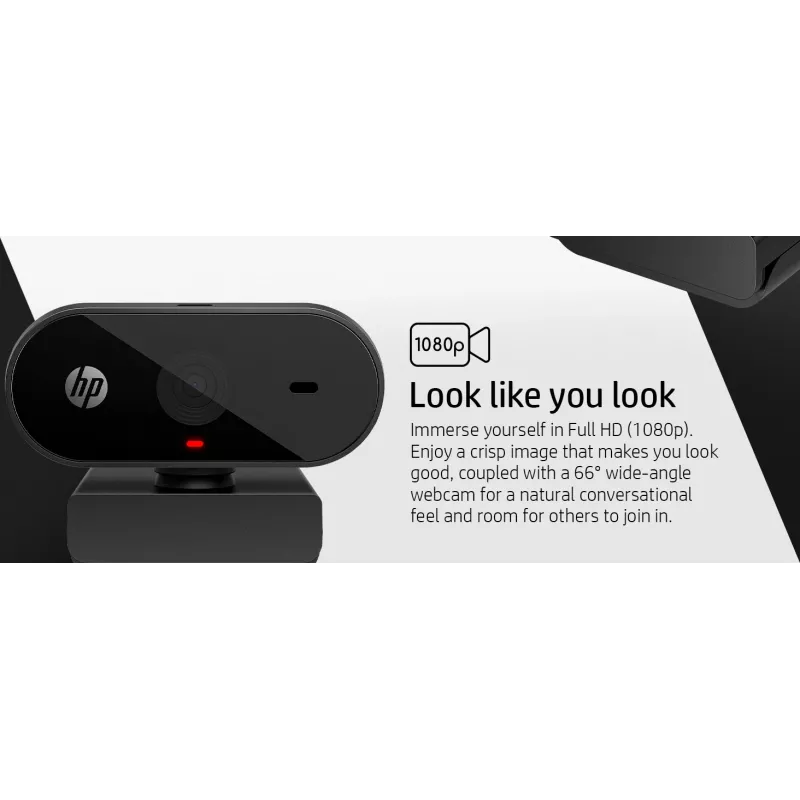 HP 325 FHD-webcam, zakelijk, Windows 10, Windows 11, MacOS, 72 mm, 53,6 mm, 53,2 mm