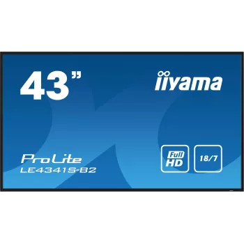 iiyama PROLITE LE4341S-B2 digital-signage flatscreen 108 cm (42,5 inch) LCD 350 cd/m² Full HD zwart 18/7