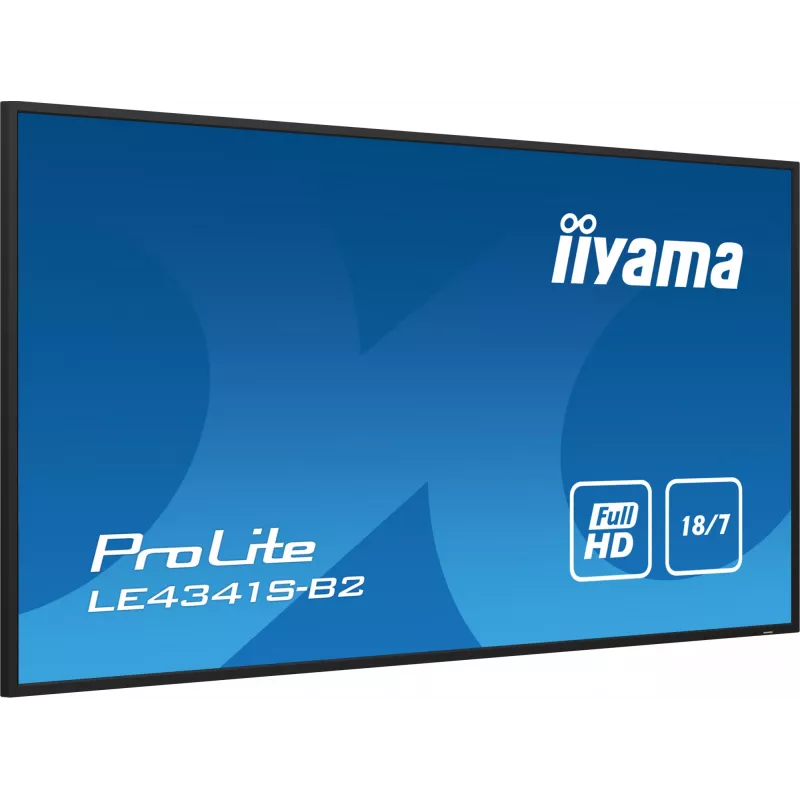 iiyama PROLITE LE4341S-B2 digital-signage flatscreen 108 cm (42,5 inch) LCD 350 cd/m² Full HD zwart 18/7