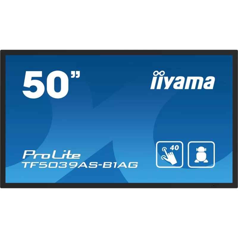 iiyama TF5039AS-B1AG computermonitor 125,7 cm (49,5 inch) 3840 x 2160 pixel 4K Ultra HD LED touchscreen zwart