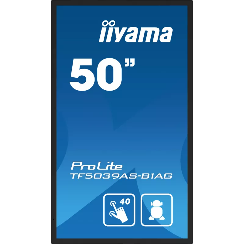 iiyama TF5039AS-B1AG computermonitor 125,7 cm (49,5 inch) 3840 x 2160 pixel 4K Ultra HD LED touchscreen zwart