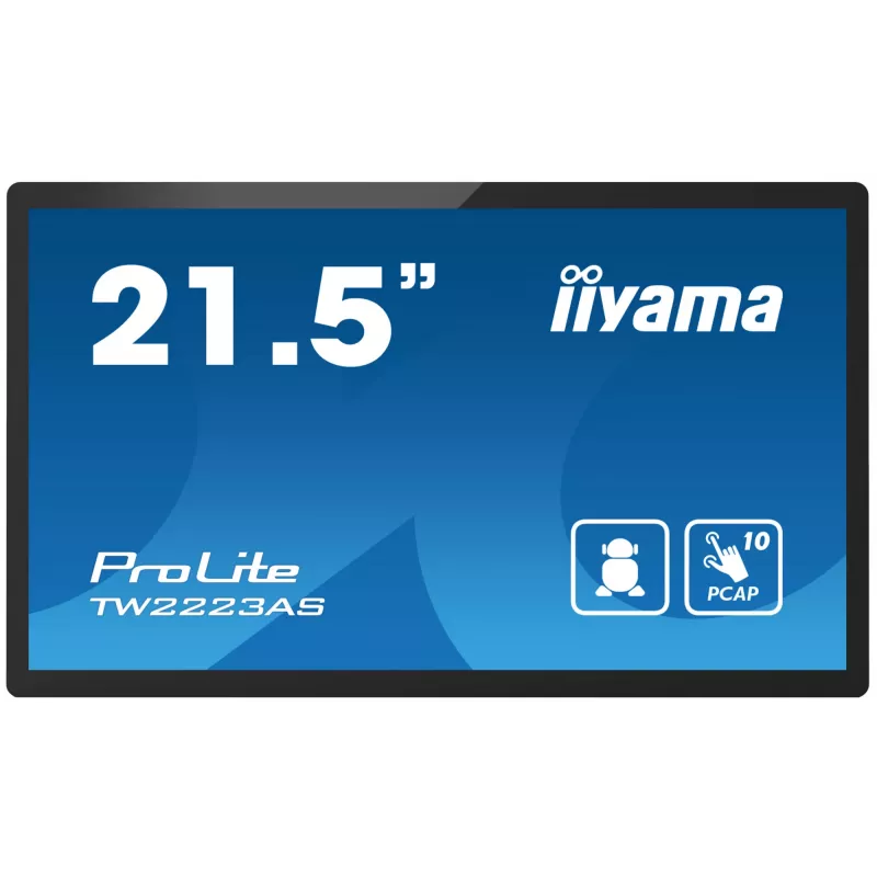 iiyama TW2223AS-B2 signage display interactief flatpanel 54,6 cm (21,5 inch) Wi-Fi 345 cd/m² Full HD zwart touchscreen ingebouwde processor Android 24/7