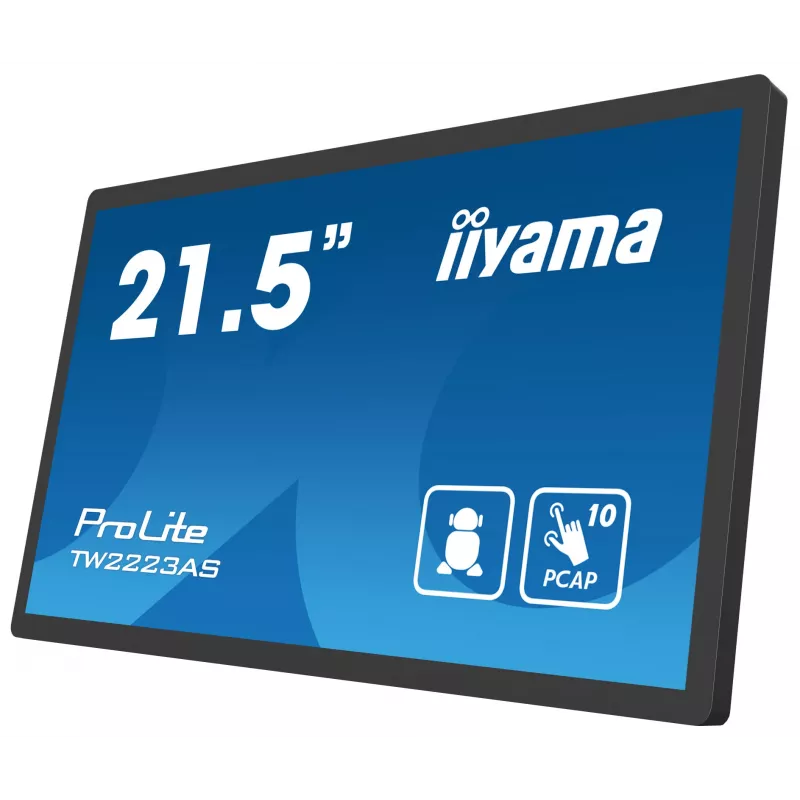 iiyama TW2223AS-B2 signage display interactief flatpanel 54,6 cm (21,5 inch) Wi-Fi 345 cd/m² Full HD zwart touchscreen ingebouwde processor Android 24/7