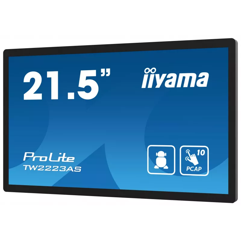iiyama TW2223AS-B2 signage display interactief flatpanel 54,6 cm (21,5 inch) Wi-Fi 345 cd/m² Full HD zwart touchscreen ingebouwde processor Android 24/7