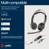 HP Poly Blackwire 5220 stereo USB-C-headset +3,5mm-stekker +USB-C/A-adapter (multipack)