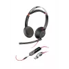 HP Poly Blackwire 5220 stereo USB-C-headset +3,5mm-stekker +USB-C/A-adapter (multipack)