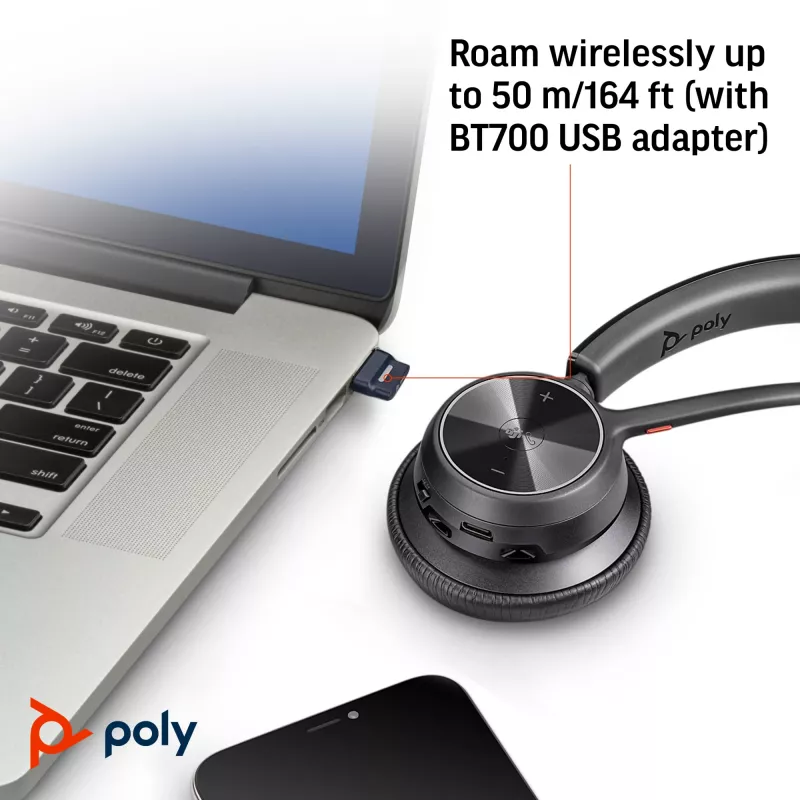 HP Poly Voyager 4310 Microsoft Teams-gecertificeerde USB-C-headset + BT700 dongle