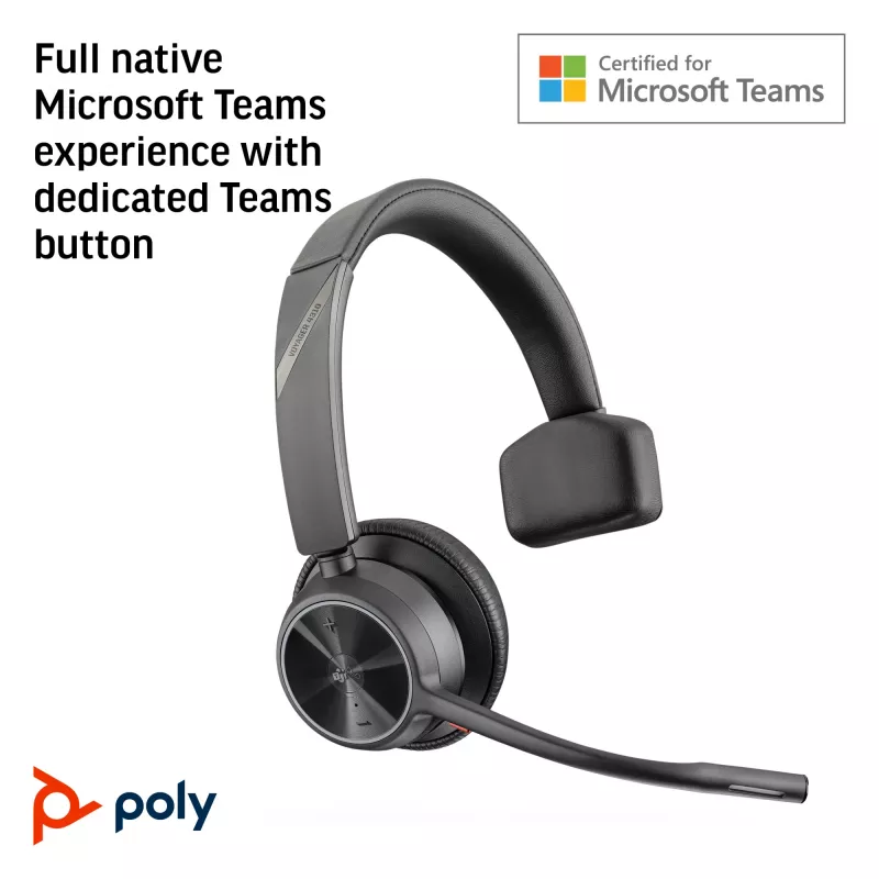 HP Poly Voyager 4310 Microsoft Teams-gecertificeerde USB-C-headset + BT700 dongle