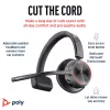 HP Poly Voyager 4310 UC mono-headset + BT700 USB-A-adapter + laadstation