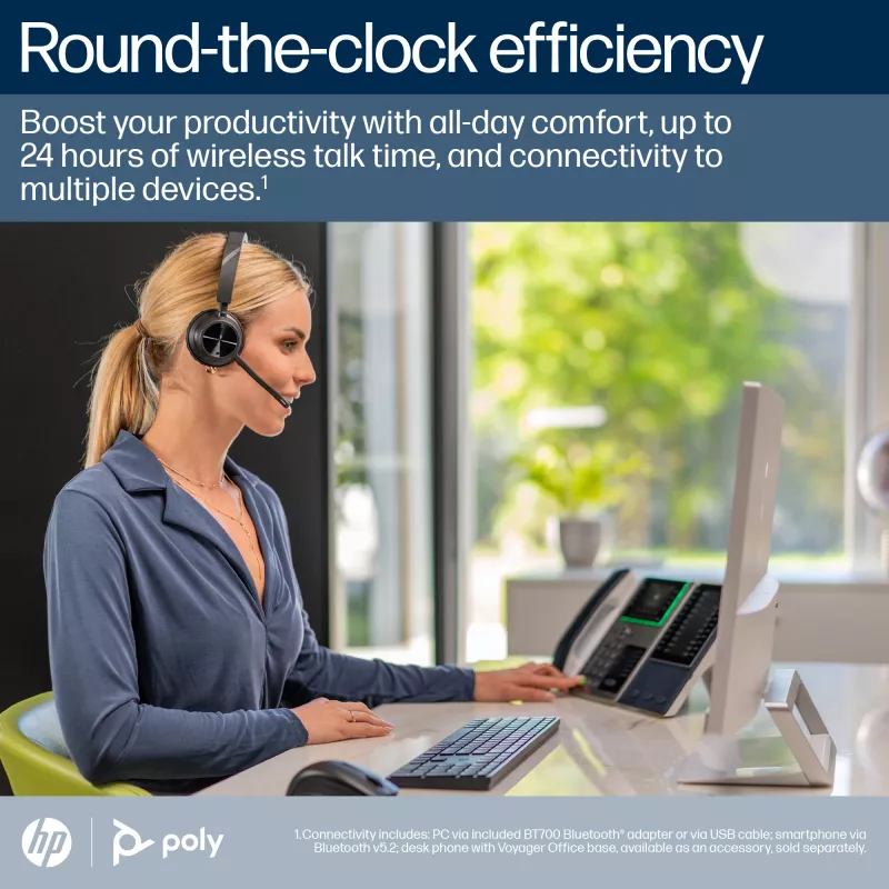 HP Poly Voyager 4310 Microsoft Teams-gecertificeerde headset + BT700 dongle + laadstation