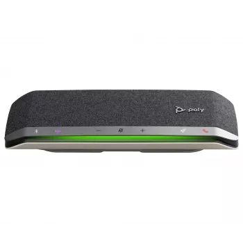 HP Poly Sync 40 Microsoft Teams-gecertificeerde speakerphone, zilver, Windows 10, Windows 11, MacOS, 30 uur, RoHS, Federal Communications Commission (FCC), CE, 38 mm