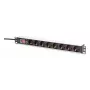 DIGITUS PDU - 1U aluminium rackmontage 7x beveiligd + 1x uitgang 16A 4000W 250VAC 50/60Hz overbelastingsbeveiliging