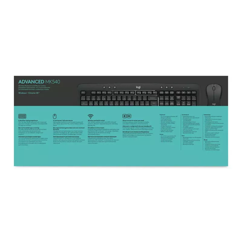 LOGITECH Mk540 Advanced draadloze toetsenbord- en muisset - Azerty Belgisch
