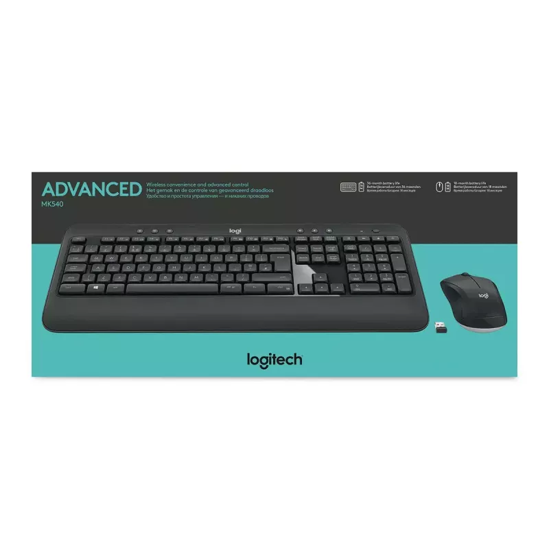 LOGITECH Mk540 Advanced draadloze toetsenbord- en muisset - Azerty Belgisch