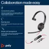 HP Poly Blackwire 5210 monaurale USB-C headset +3.5mm plug +USB-C/A adapter (bulk)