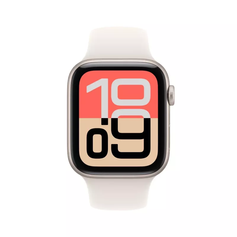APPLE Watch SE 3 GPS + Cellular 44mm Starlight aluminium behuizing met Starlight sportband S/M