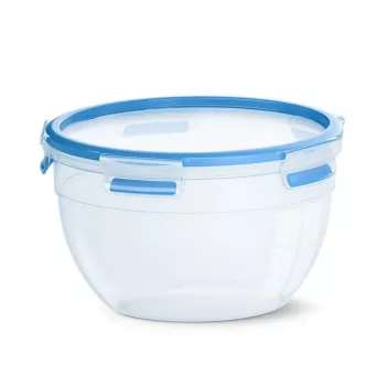EMSA CLIP & CLOSE N10114 ronde bak 2,6 L blauw, transparant 1 stuk