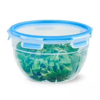 EMSA CLIP & CLOSE N10114 ronde bak 2,6 L blauw, transparant 1 stuk