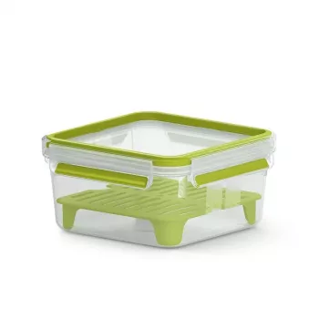 EMSA CLIP & GO XL lunchbox 1,3 L groen, transparant 1 stk.
