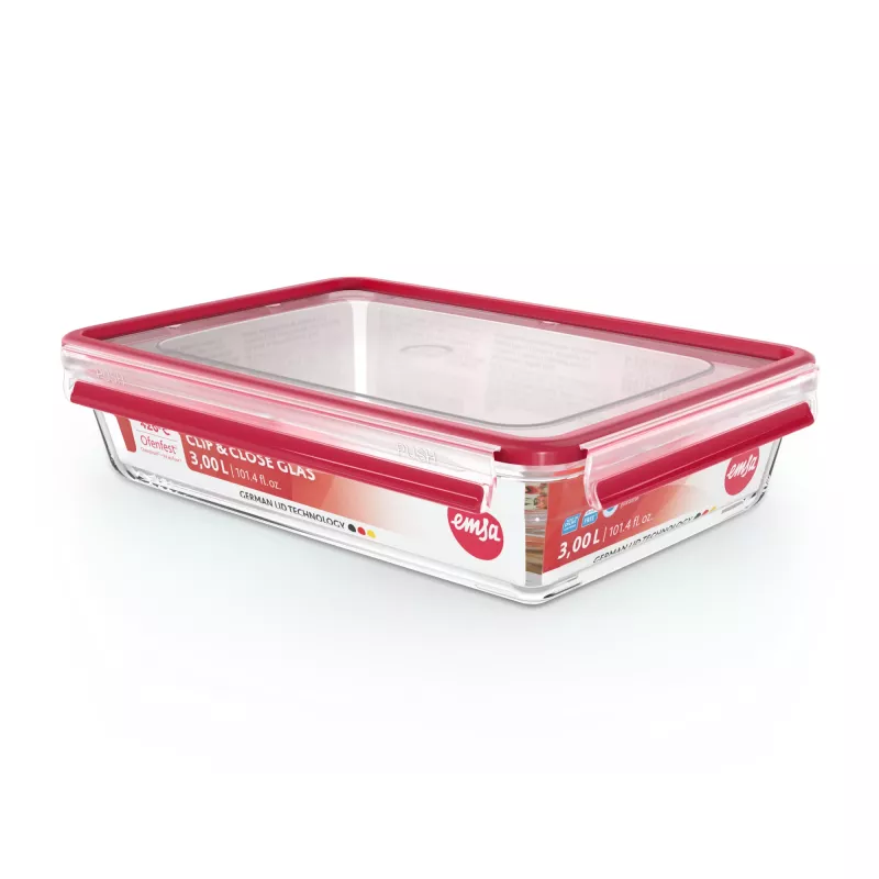 EMSA CLIP & CLOSE N10412 rechthoekige box 3 L transparant 1 stk.
