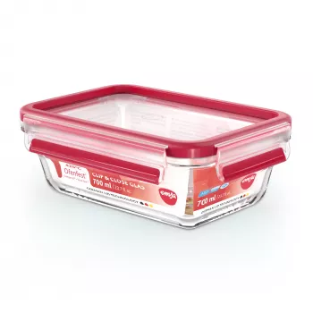 EMSA CLIP & CLOSE N10406 rechthoekige box 0,7 L transparant 1 stuk