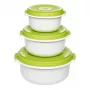 EMSA 509741 bewaardoos rond set groen, wit 3 stuks