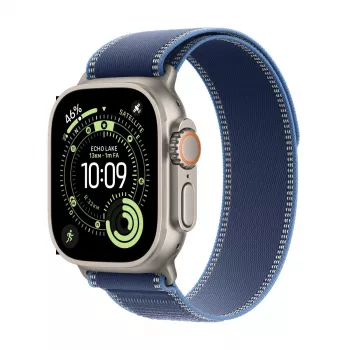 APPLE Watch Ultra 3 (2025) LTE 49mm titanium behuizing met Trail Loop S/M - blauw