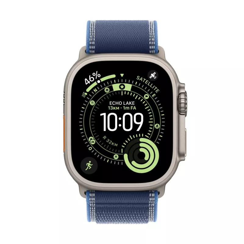 APPLE Watch Ultra 3 (2025) LTE 49mm titanium behuizing met Trail Loop M/L - blauw
