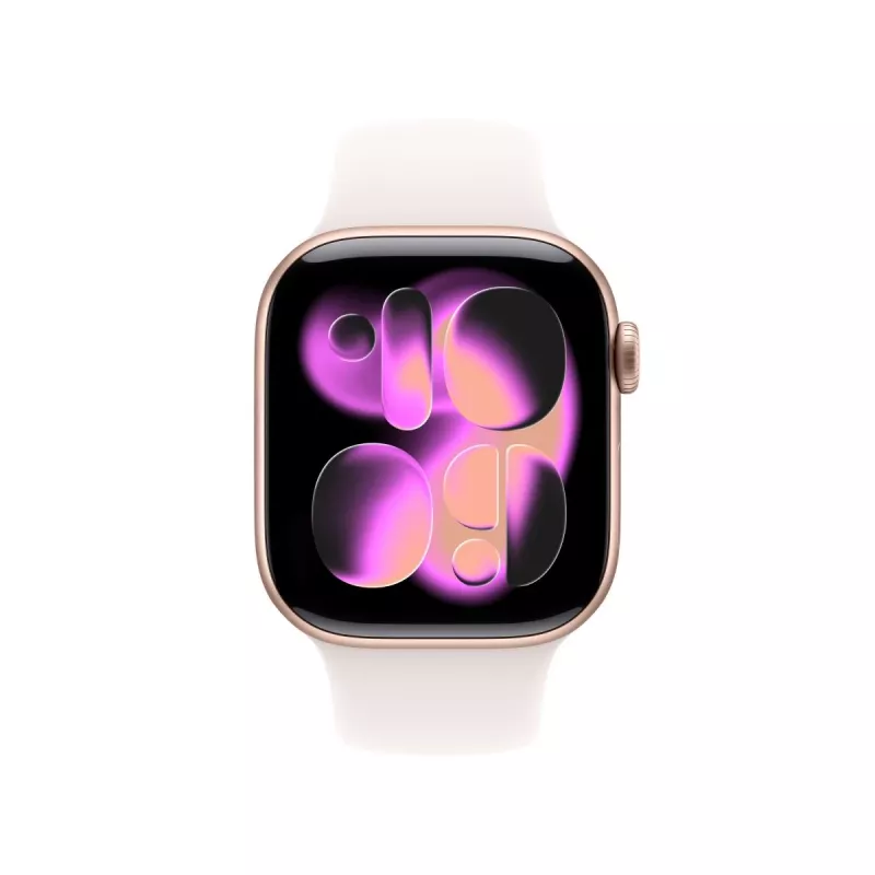 APPLE Watch Series 11 GPS + Cellular 42mm roségoud aluminium behuizing met Light Blush sportband S/M
