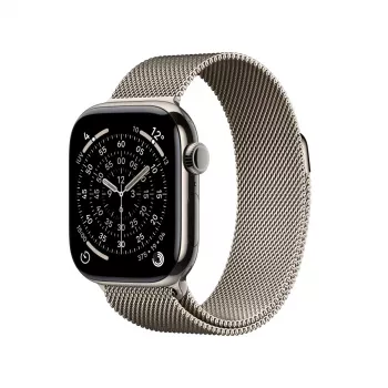 APPLE Watch Series 11 GPS + Cellular 42 mm natuurlijk titanium behuizing met natuurlijke Milanese Loop