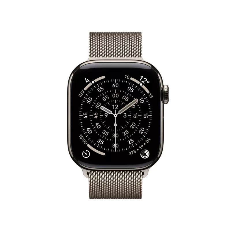 APPLE Watch Series 11 GPS + Cellular 42 mm natuurlijk titanium behuizing met natuurlijke Milanese Loop