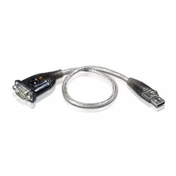 ATEN USB-naar-serieel-converter, roestvrij staal, transparant, zwart, 0,35 m, USB Type-A, DB-9, stekker, stekker