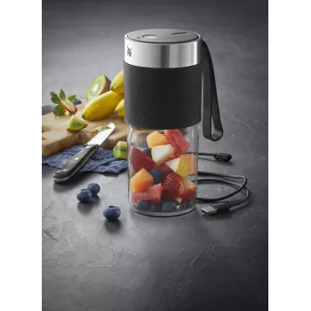 WMF KITCHENminis 0416700011 0,3 L staafmixer 50 W zwart, roestvrij staal, transparant
