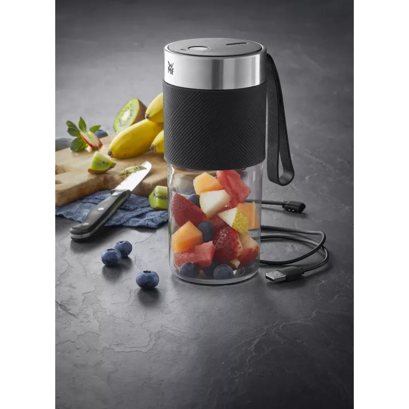 WMF KITCHENminis 0416700011 0,3 L staafmixer 50 W zwart, roestvrij staal, transparant