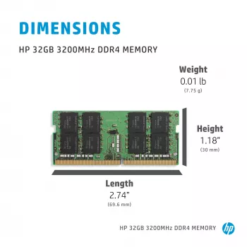 HP DDR4 - module - 32 GB - SO DIMM 260-PIN - 3200 MHz / PC4-25600