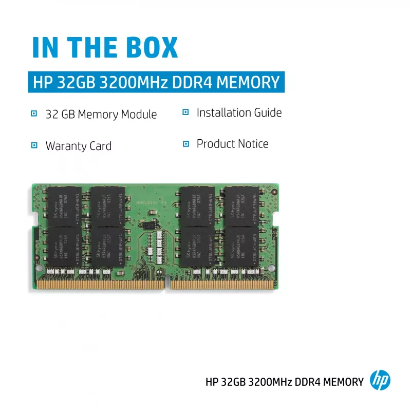 HP DDR4 - module - 32 GB - SO DIMM 260-PIN - 3200 MHz / PC4-25600
