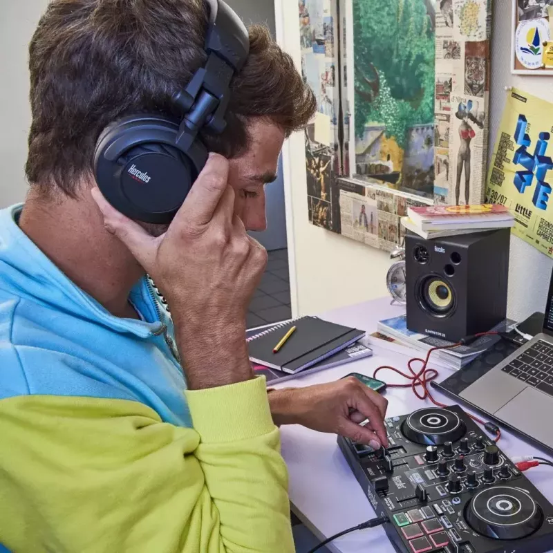 Hercules HDP DJ45 hoofdtelefoon bedraad hoofdband muziek zwart