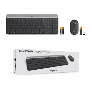 Logitech MK470 draadloos toetsenbord+muis, grafiet, muis inbegrepen, QWERTY US, USB
