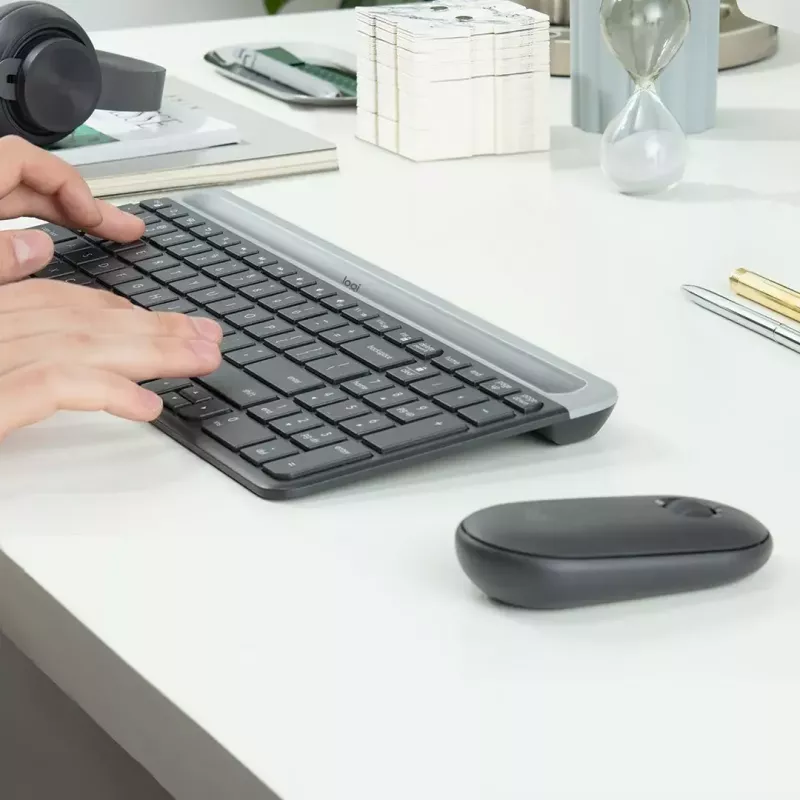 Logitech MK470 draadloos toetsenbord+muis, grafiet, muis inbegrepen, QWERTY US, USB