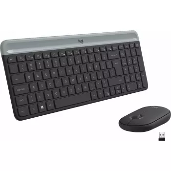 Logitech MK470 draadloos toetsenbord+muis, grafiet, muis inbegrepen, QWERTY US, USB