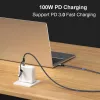 Equip 128431 USB-kabel USB 3.2 Gen 2x2 1 m USB A/USB C USB C zwart