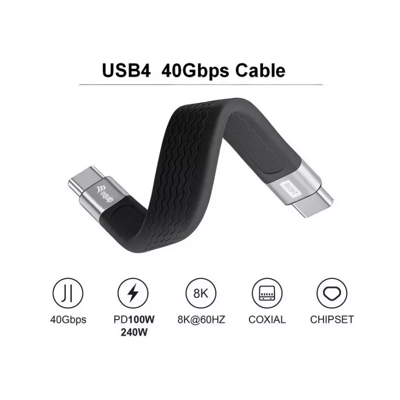 Equip 128410 USB-kabel USB4 Gen 3x2 0,13 m USB C zwart