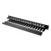 Equip 19 inch rackmontage kabelmanagementpaneel, zwart