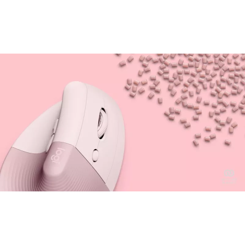 LOGITECH Lift Rechtshandige muis Draadloos Rosé / Donkerrosé
